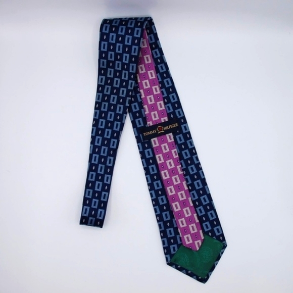 Tommy Hilfiger Geometric Two Tone Tie Silk - Picture 4 of 8